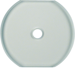 1095 Placca intermedia in vetro per interruttore/pulsante a manopola Serie Glas,  chiaro lucido