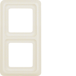 1329 Cornice doppia Con guarnizione,  IMPERM. DA INCASSO IP44, bianco lucido