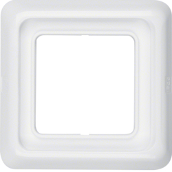 132809 Cornice singola Con guarnizione,  IMPERM. DA INCASSO IP44, bianco polare lucido