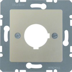 143204 Mascherina centrale con apertura di incasso Ø 22,5 mm Sistema di mascherine centrali,  acciaio opaco,  verniciato