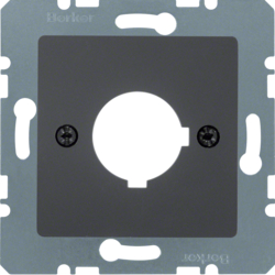 14321606 Mascherina centrale con apertura di incasso Ø 22,5 mm Sistema di mascherine centrali,  antracite opaco