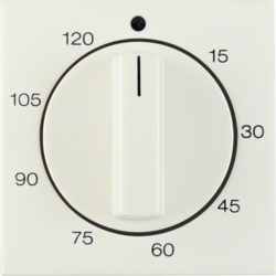 16338982 Pezzo centrale per timer meccanico BERKER S.1/B.3/B.7, bianco lucido