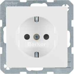 47236089 Presa SCHUKO Con protezione elevata contro i contatti,  Berker Q.1/Q.3/Q.7/Q.9, bianco polare velluto