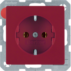 47436012 Presa SCHUKO Berker Q.1/Q.3/Q.7/Q.9, rosso velluto