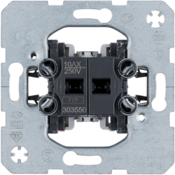 303550 Interruttore doppio per montaggio in parete con intercapedine CONTROLLO LUCI