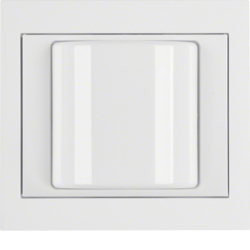 52037009 Spia luminosa con cornice BERKER K.1, bianco polare lucido