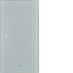 75141034 Sensore vetro KNX singolo comfort Con accoppiatore bus integrato,  KNX - BERKER TS SENSOR,  Vetro alluminio