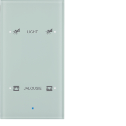 75142930 Sensore vetro KNX doppio comfort Con accoppiatore bus integrato,  KNX - Berker TS Sensor - configurato,  Vetro bianco polare