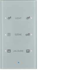 75143134 Sensore vetro KNX triplo comfort Con accoppiatore bus integrato,  KNX - Berker TS Sensor - configurato,  Vetro alluminio