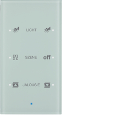 75143930 Sensore vetro KNX triplo comfort Con accoppiatore bus integrato,  KNX - Berker TS Sensor - configurato,  Vetro bianco polare