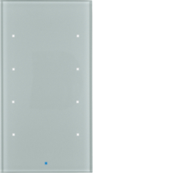 75144034 Sensore vetro KNX quadruplo comfort Con accoppiatore bus integrato,  KNX - BERKER TS SENSOR,  Vetro alluminio