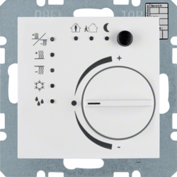 75441159 Regolatore di temperatura KNX Con manopola di regolazione,  Con accoppiatore bus integrato,  KNX - BERKER S.1/B.3/B.7, bianco polare lucido