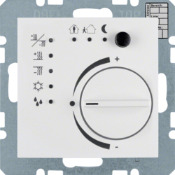 75441189 Regolatore di temperatura KNX Con manopola di regolazione,  Con accoppiatore bus integrato,  KNX - BERKER S.1/B.3/B.7, bianco polare opaco