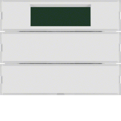 75662770 Sensore a tasti doppio con regolatore di temperatura Campi di scrittura,  Display,  KNX - BERKER K.1/K.5, bianco polare