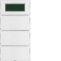 75663780 Sensore a tasti triplo con regolatore di temperatura Campi di scrittura,  Display,  KNX - BERKER S.1/B.3/B.7, per bianco e bianco polare