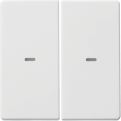 80960329 Copertura per modulo sensore a tasti doppio con lente chiara,  KNX - Berker Q.1/Q.3