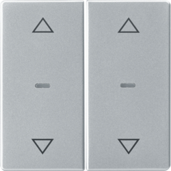 80961321 Copertura per modulo sensore a tasti doppio con lenti chiare,  KNX - Berker Q.1/Q.3