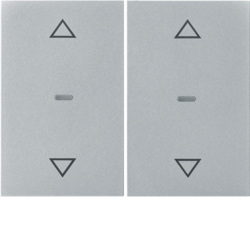 80961371 Copertura per modulo sensore a tasti doppio con lenti chiare,  KNX - BERKER K.1/K.5