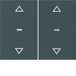 80961375 Copertura per modulo sensore a tasti doppio con lenti chiare,  KNX - BERKER K.1/K.5