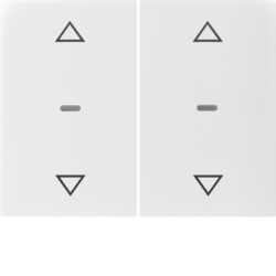 80961379 Copertura per modulo sensore a tasti doppio con lenti chiare,  KNX - BERKER K.1/K.5