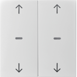 80961382 Copertura per modulo sensore a tasti doppio con lenti chiare,  KNX - BERKER S.1/B.3/B.7