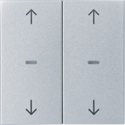 80961383 Copertura per modulo sensore a tasti doppio con lenti chiare,  KNX - BERKER S.1/B.3/B.7