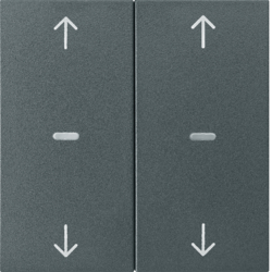 80961385 Copertura per modulo sensore a tasti doppio con lenti chiare,  KNX - BERKER S.1/B.3/B.7