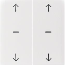 80961389 Copertura per modulo sensore a tasti doppio con lenti chiare,  KNX - BERKER S.1/B.3/B.7