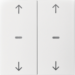 80961399 Copertura per modulo sensore a tasti doppio con lenti chiare,  KNX - BERKER S.1/B.3/B.7