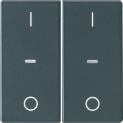 80962326 Copertura per modulo sensore a tasti doppio con lenti chiare,  KNX - Berker Q.1/Q.3