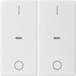 80962329 Copertura per modulo sensore a tasti doppio con lenti chiare,  KNX - Berker Q.1/Q.3