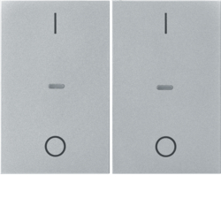 80962371 Copertura per modulo sensore a tasti doppio con lenti chiare,  KNX - BERKER K.1/K.5