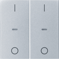 80962383 Copertura per modulo sensore a tasti doppio con lenti chiare,  KNX - BERKER S.1/B.3/B.7