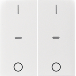 80962389 Copertura per modulo sensore a tasti doppio con lenti chiare,  KNX - BERKER S.1/B.3/B.7