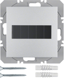 85655183 Radiotrasmettitore KNX da muro singolo piatto ad energia solare quicklink BERKER S.1/B.3/B.7, alluminio opaco,  verniciato