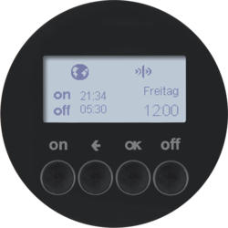 85745231 Orologio radio KNX quicklink con display,  BERKER R.1/R.3/R.8/SERIE 1930/R.CLASSIC,  nero lucido