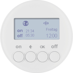 85745239 Orologio radio KNX quicklink con display,  BERKER R.1/R.3/R.8/SERIE 1930/R.CLASSIC,  bianco polare lucido