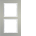 10123904 Cornice doppia BERKER B.3, Alluminio/bianco polare opaco,  alluminio anodizzato