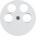 14842089 Pezzo centrale per presa TV quadrupla (Ankaro) BERKER R.1/R.3/R.CLASSIC,  bianco polare lucido