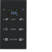 75643155 Sensore touch triplo con regolatore di temperatura Display,  accoppiatore bus integrato,  KNX - Berker R.3 - configurato,  Vetro nero