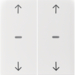 80961389 Copertura per modulo sensore a tasti doppio con lenti chiare,  KNX - BERKER S.1/B.3/B.7